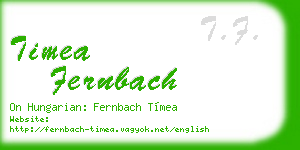 timea fernbach business card